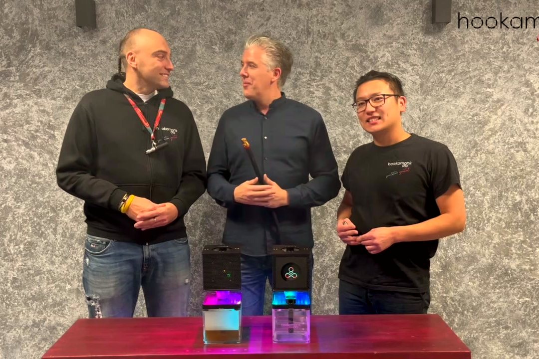 The HookaMonk team — Jiří Fabián, Emile Desvall and Anet Sopiyev